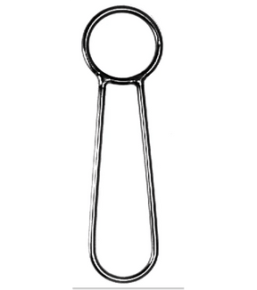 Anneau de trapèze inox avec un diamètre de 50mm et une longueur de 195mm.