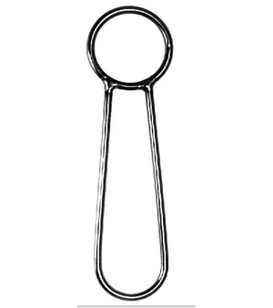 Anneau de trapèze inox avec un diamètre de 50mm et une longueur de 195mm.