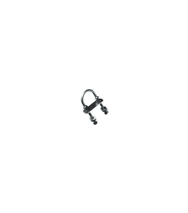 Cadène fil inox Ø6mm, dimensions 58 x 14mm, acier inox A4, longueur filetage 25mm, entraxe 38mm.