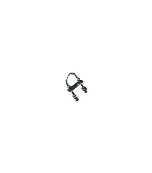 Cadène fil inox Ø6mm, dimensions 58 x 14mm, acier inox A4, longueur filetage 25mm, entraxe 38mm.