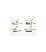Illustration des positions correctes pour utiliser la Cale pour Clam-Cleat mini avec les coinceurs.