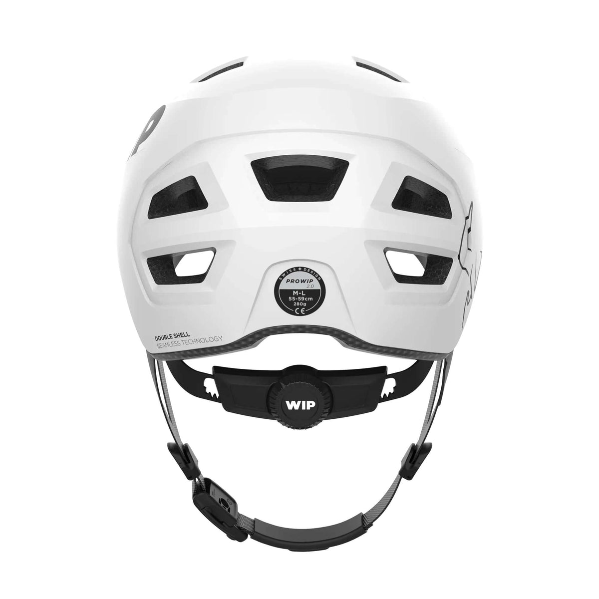 Casque PROWIP 2.0 vue arrière, casque nautique léger PROWIP 2.0 avec design aéré et protections intégrées.