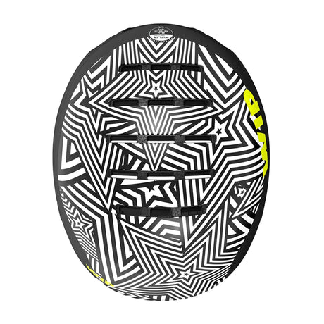 Casque WIFLEX PRO 2.0 design noir et blanc avec motifs en étoiles, vue de dessus.