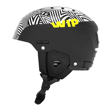 Casque WIFLEX PRO 2.0 vue de côté, design noir avec motifs graphiques et logo W1P.