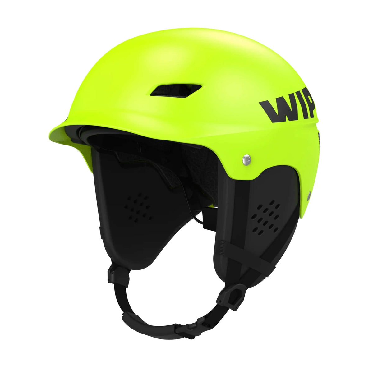 Casque de protection Wipper 2.0 en couleur jaune fluo, offrant sécurité et confort sur les vagues.