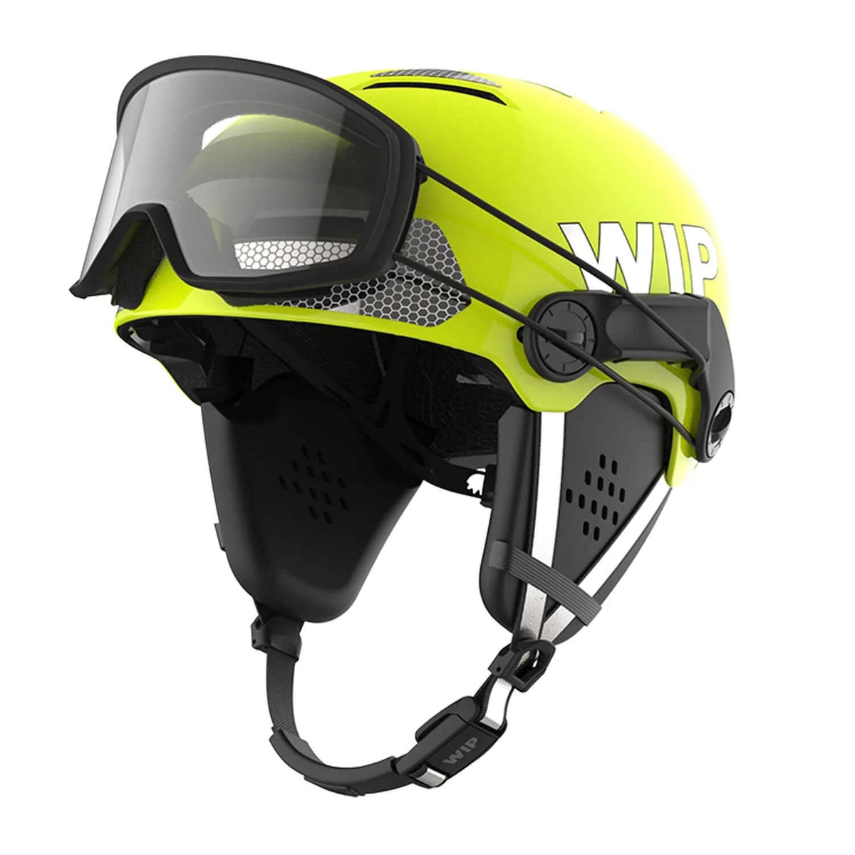 Casque de sécurité X-OVER RESCUE, léger et résistant, avec visière, idéal pour les conditions de sauvetage extrêmes.