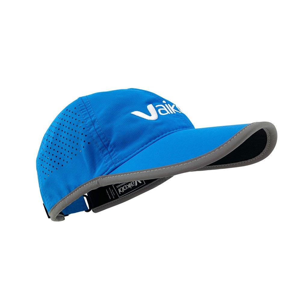 Casquette Ocean Active Cap, casquette de sport respirante avec tissu perforé, réglage velcro et visière inférieure noire.
