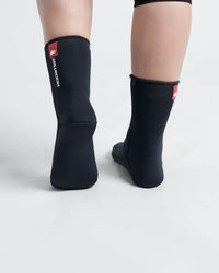 Chaussettes Supertherm Wet Socks 4mm Neoprene vues de l'arrière, design ergonomique pour confort thermique.