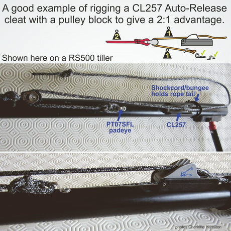 Clam-cleat de sécurité à largage automatique
