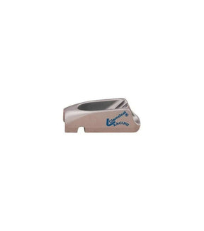 Clamcleat aluminium junior CL211 avec ringot - Gris vue de profil, conçu pour cordages de faible diamètre.