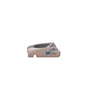 Clamcleat aluminium junior CL211 avec ringot - Gris vue de profil, conçu pour cordages de faible diamètre.