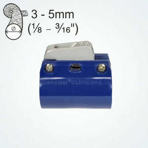 kit clamcleat aluminium pour tube 25mm avec taquet pour cordages de 3 à 5 mm.