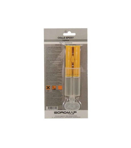 Colle Epoxy bi-composant 25ml en emballage, spécifique pour le collage de divers matériaux.