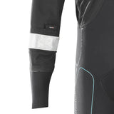Détail de la combinaison hydbride SEMI DRY montrant la structure et les matériaux au niveau des manches.