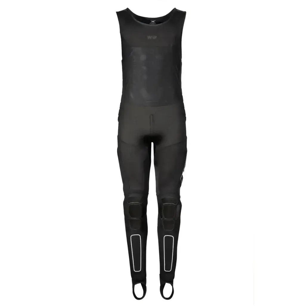 Combinaison PROTECT LONG JOHN MK2 en néoprène noir, adaptée aux sports nautiques rapides.