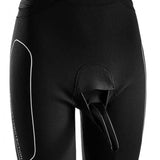 Combinaison SUMMER NEO LONG JOHN WOMEN, vue des détails sur le bas du vêtement, en néoprène noir avec caractéristiques techniques.