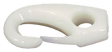 Crochet nylon avec orifice pour cordage, utilisé pour fixations temporaires de faibles charges.