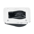Dinghy à encastrer 44 mm, réa noir en plastique dans un boîtier en acier inoxydable.