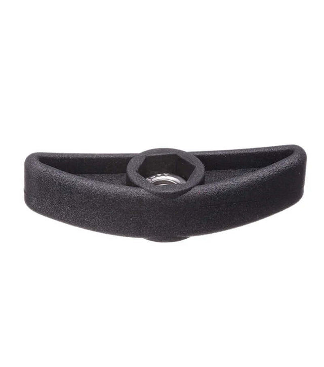 Écrou à oreilles Plastique/Inox - Diamètre : Ø6mm vue avant, couleur noir, finition plastique.