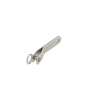 Ferrure de hauban simple Ø6mm - 15X70mm en Inox, dimensions 15x70mm, axe Ø6mm.