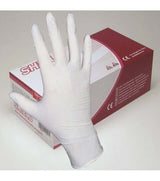 Gants latex - les 100, boîte de 100 gants en latex naturel, taille standard, ambidextre, conforme aux normes CE.
