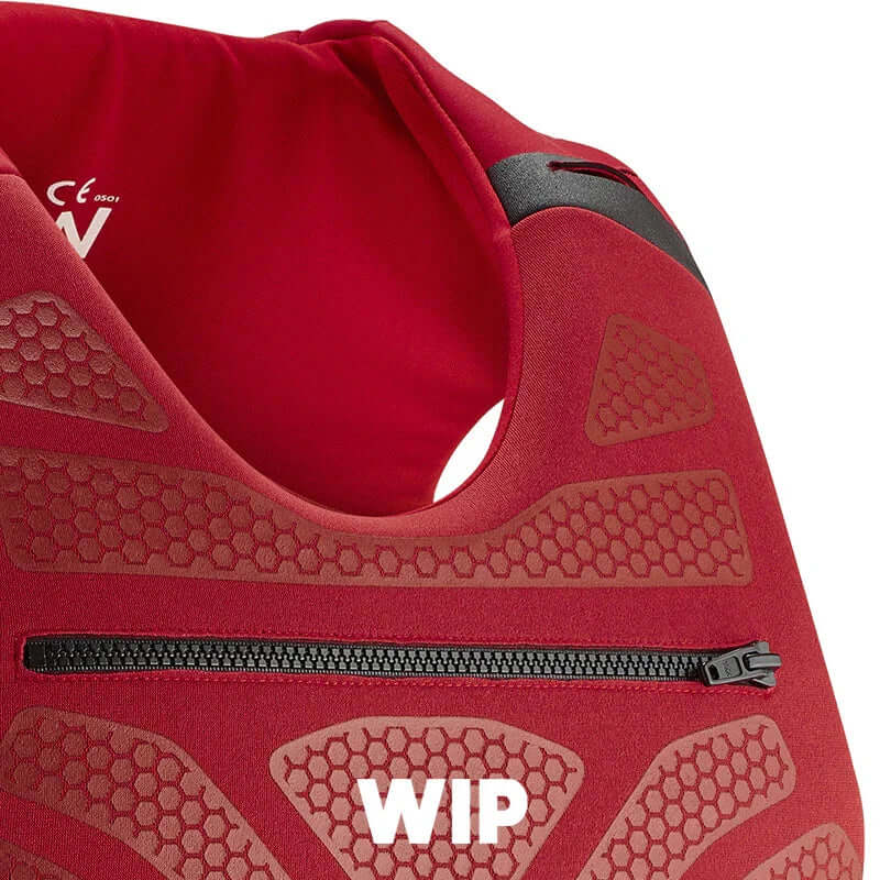 Détail du Gilet d'aide à la flottabilité FLOW NEO VEST 50N avec fermeture éclair et design ergonomique.