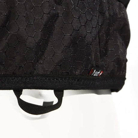 Gilet d'aide à la flottabilité IMPACT VEST 50N en tissu noir avec motif hexagonal.
