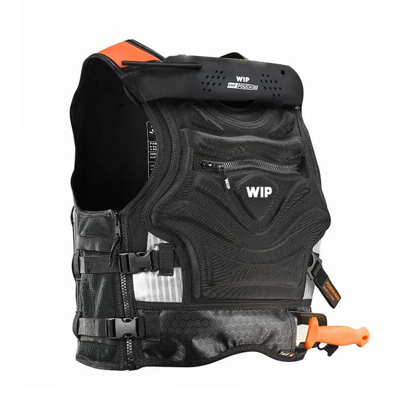 Gilet d'aide à la flottabilité IMPACT VEST 50N avec mousse haute densité et protections latérales pour le confort.