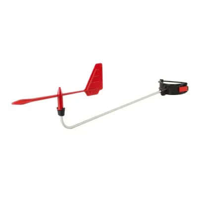 GIROUETTE PRO MK2 - ROUGE, instrument de mesure du vent avec flèche rouge et support.