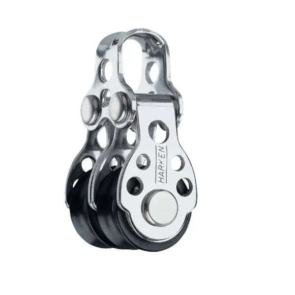 Air Block double 16mm poulie compacte Harken® avec roulement en acier inoxydable pour performances en voile.