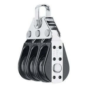 poulie à basse friction 29 mm conçue pour les voiliers, montrant la Bullet triple de Harken.