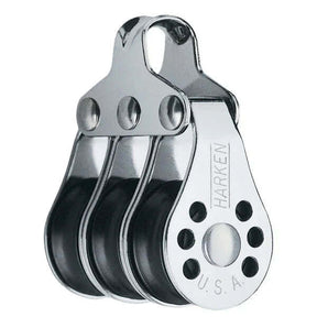 Micro Block triple 22 mm, poulie légère et compacte pour réglages fins en navigation.