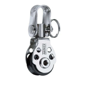 Air block à émerillon 16 mm Harken, légère et compacte, idéale pour dériveurs hi-tech, système à billes en acier inoxydable.