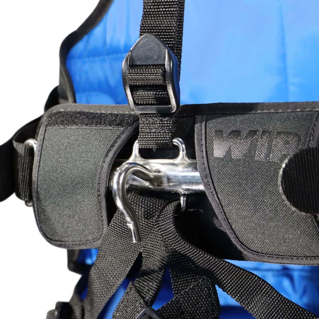 Détail du Harnais de trapèze EXO HARNESS 3.0 montrant la boucle et le système de réglage.