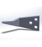 Hook de mat catamaran en inox, conçu pour installation sur catamaran, aspect technique avec trous d'ajustement.