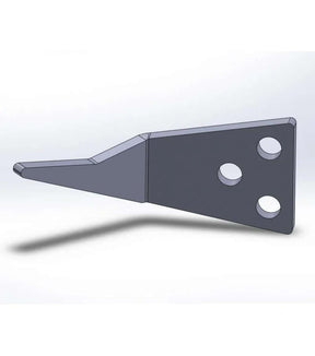 Hook de mat catamaran en inox, conçu pour installation sur catamaran, aspect technique avec trous d'ajustement.