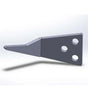 Hook de mat catamaran en inox, conçu pour installation sur catamaran, aspect technique avec trous d'ajustement.