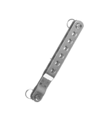 Latte ridoir inox double 7+1 trous pour hauban, dimensions 135mm, plage de réglage 7X13mm, axe Ø6mm.