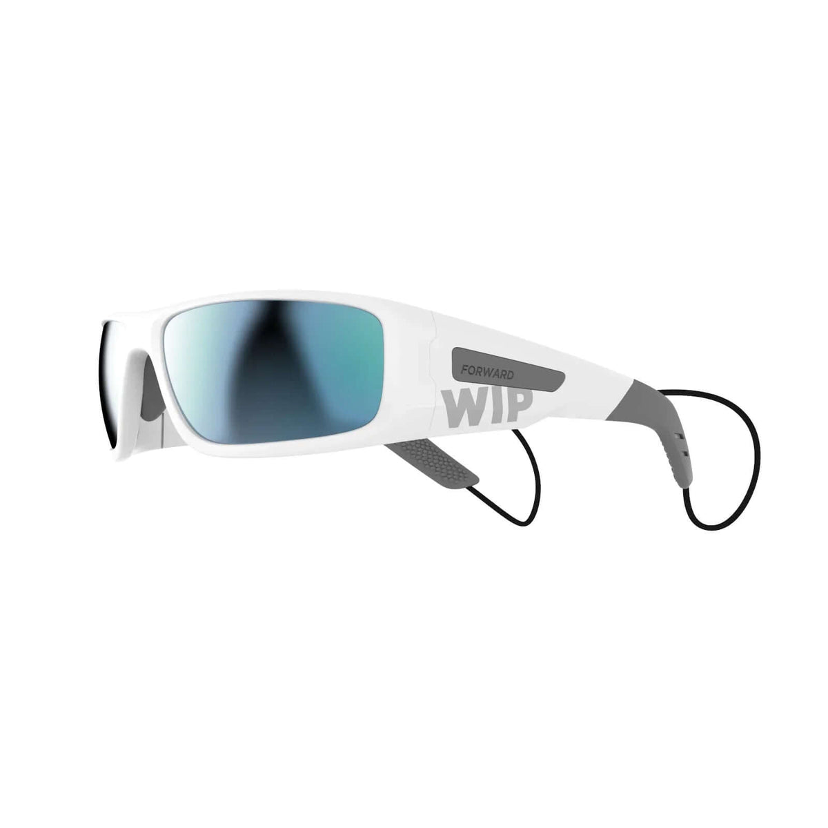 Lunettes GUST EVO POLARIZED en blanc avec lentilles polarisées et traitement hydrophobe, idéales pour le nautisme.