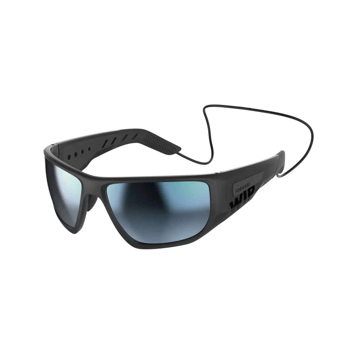 Lunettes GUST EVO POLARIZED avec verres polarisés et monture noire, conçues pour la pratique nautique.
