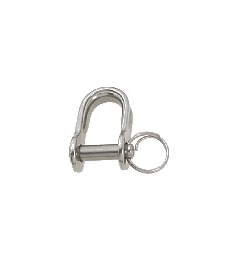 Manille droite emboutie avec anneau brisé - Inox A4 4mm, en acier inoxydable A4, avec anneau brisé.