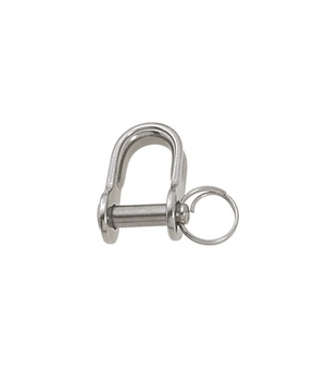 Manille droite emboutie avec anneau brisé - Inox A4 4mm, en acier inoxydable A4, avec anneau brisé.