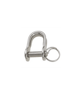 Manille droite emboutie avec anneau brisé - Inox A4 4mm, en acier inoxydable A4, avec anneau brisé.