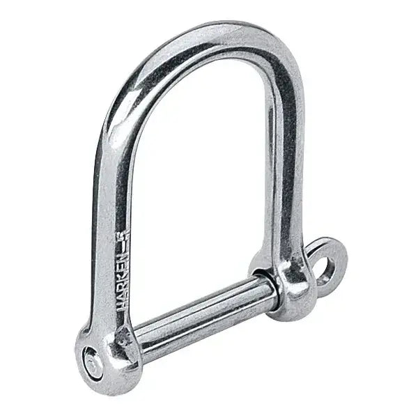 Manille large 5 mm en acier inoxydable avec finition polie, diamètre de 5 mm et poids de 25 g.