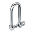 Manille longue 5 mm, modèle en acier poli, design allongé pour une utilisation sécurisée en voile ou amarrage.