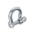 Manille lyre 4 mm en acier inoxydable avec un poli lustré, conçue pour robustesse et fiabilité.