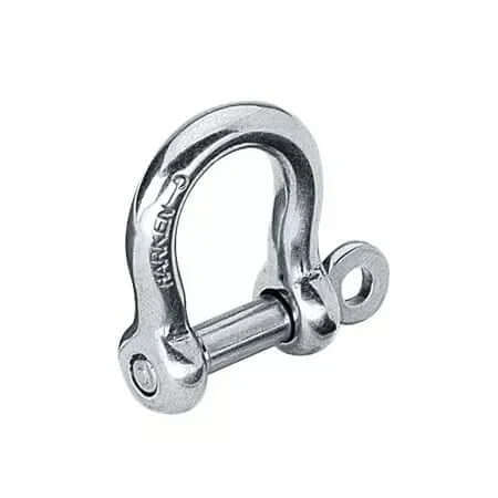 Manille lyre 4 mm en acier inoxydable avec un poli lustré, conçue pour robustesse et fiabilité.