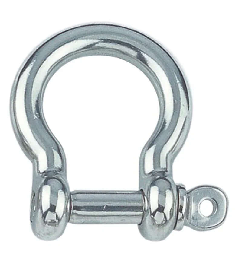 Manille lyre inox pleine - Inox A4 4mm en acier inoxydable de haute qualité, diamètre de l'axe : 4mm.