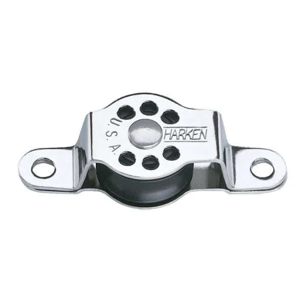 Micro block léger 22 mm pour applications nautiques, finition chromée et design efficace.