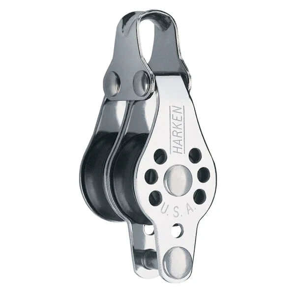 Micro Block double Ringot 22 mm, poulie légère en acier inoxydable, adaptée aux planches à voile et dériveurs.